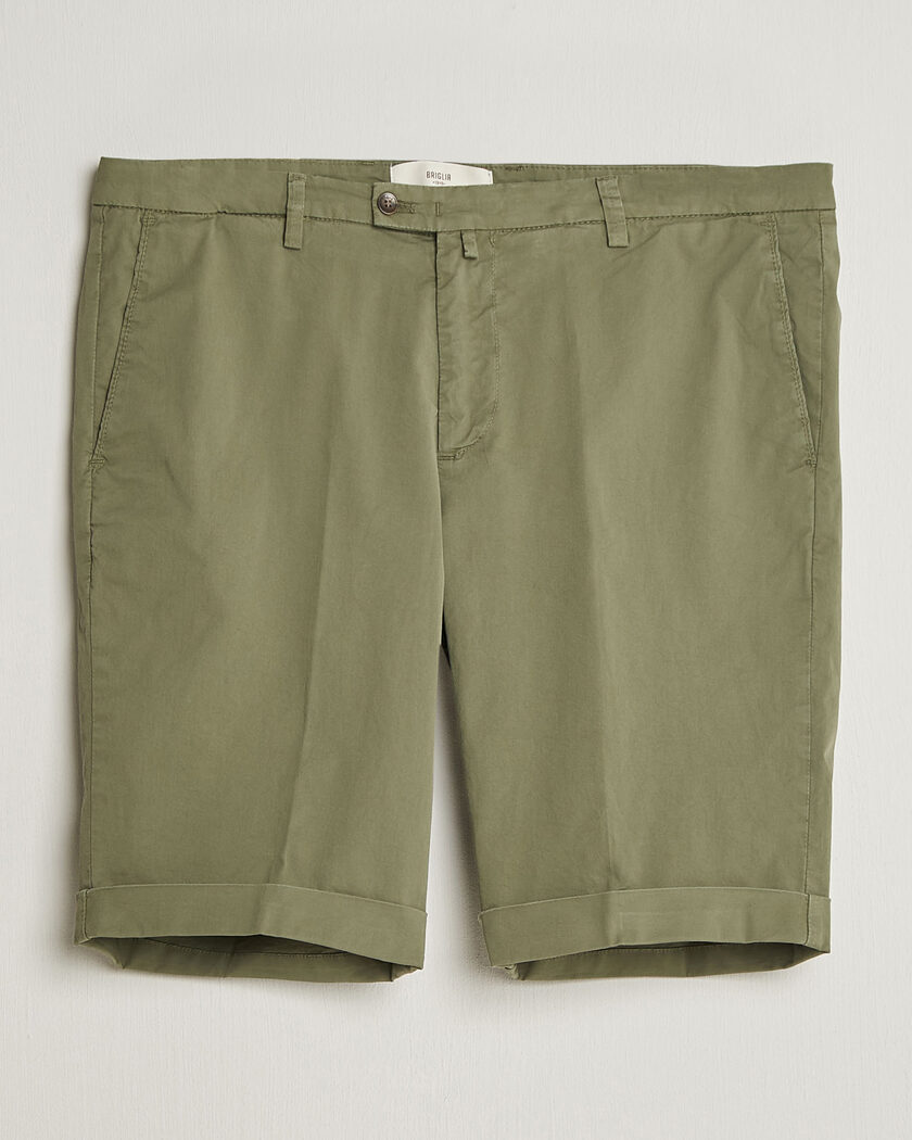 Briglia 1949 Cotton Stretch Shorts Olive – Grønn