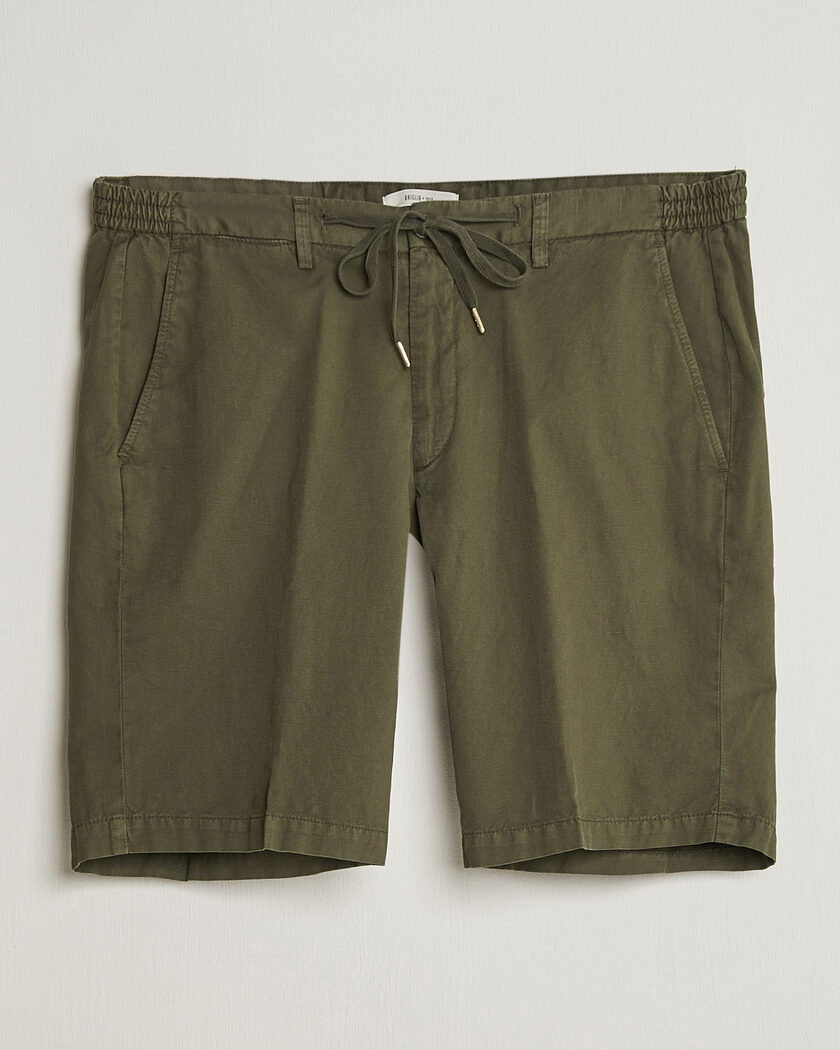Briglia 1949 Cotton/Linen Drawstring Shorts Olive – Grønn
