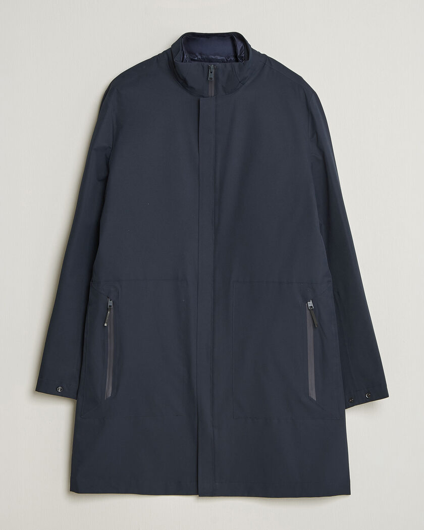 Woolrich Two Layer 2 in 1 Carcoat Melton Blue – Blå