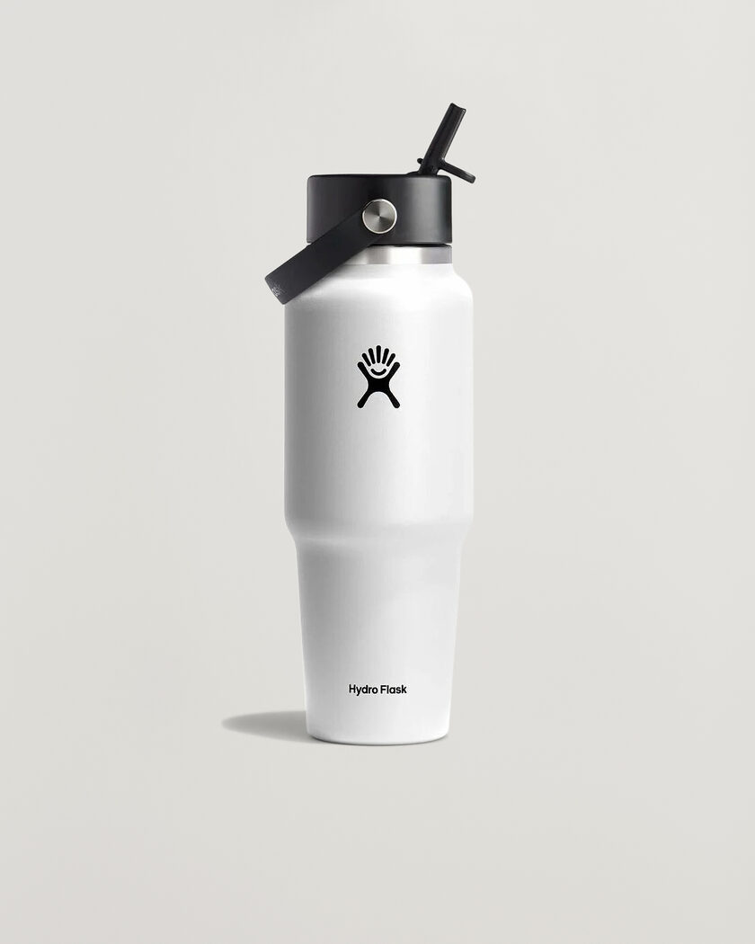 Hydro Flask Travel Bottle Flex Straw Cap 32oz White – Hvit