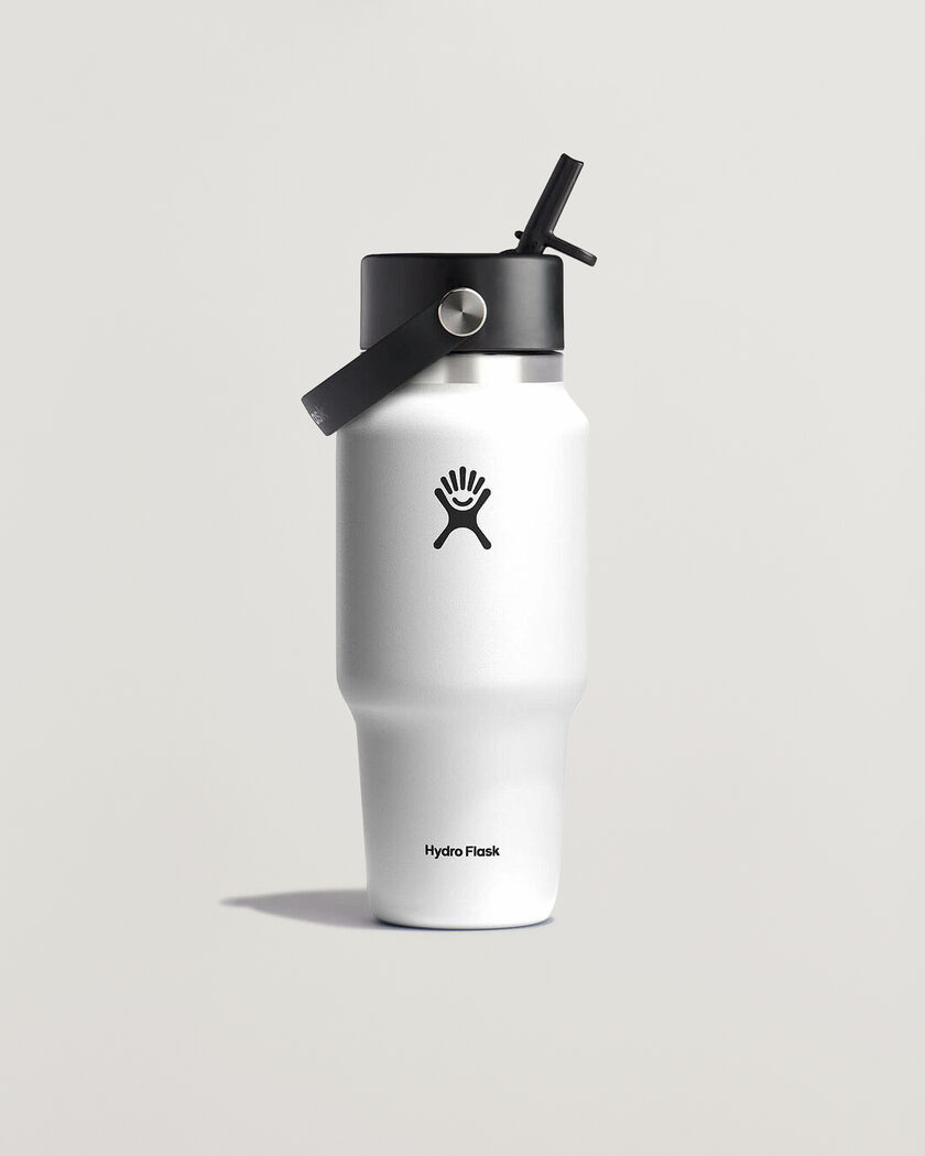 Hydro Flask Travel Bottle Flex Straw Cap 24oz White – Hvit
