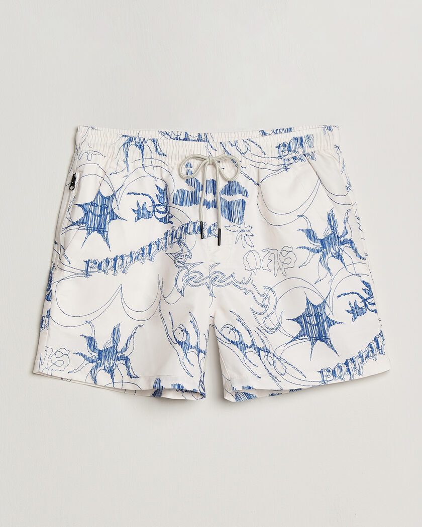 OAS Printed Swimshorts Romantique – Hvit