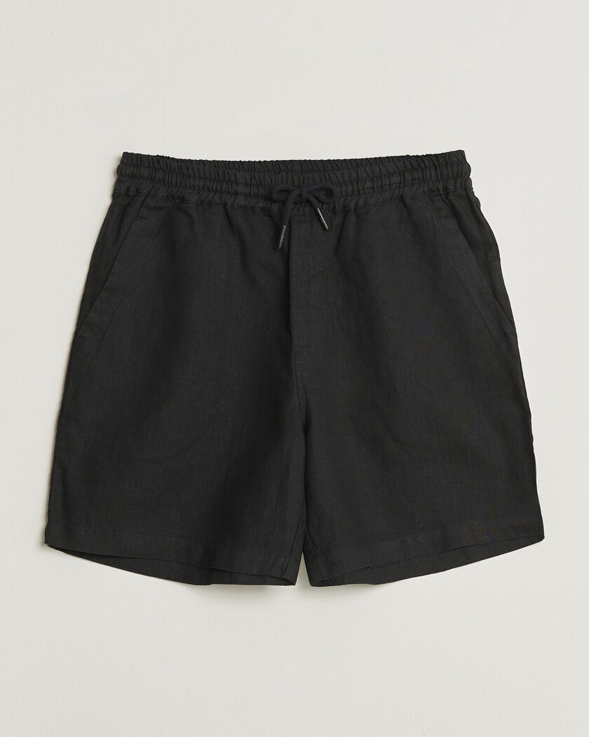 OAS Porto Linen Shorts Black – Svart