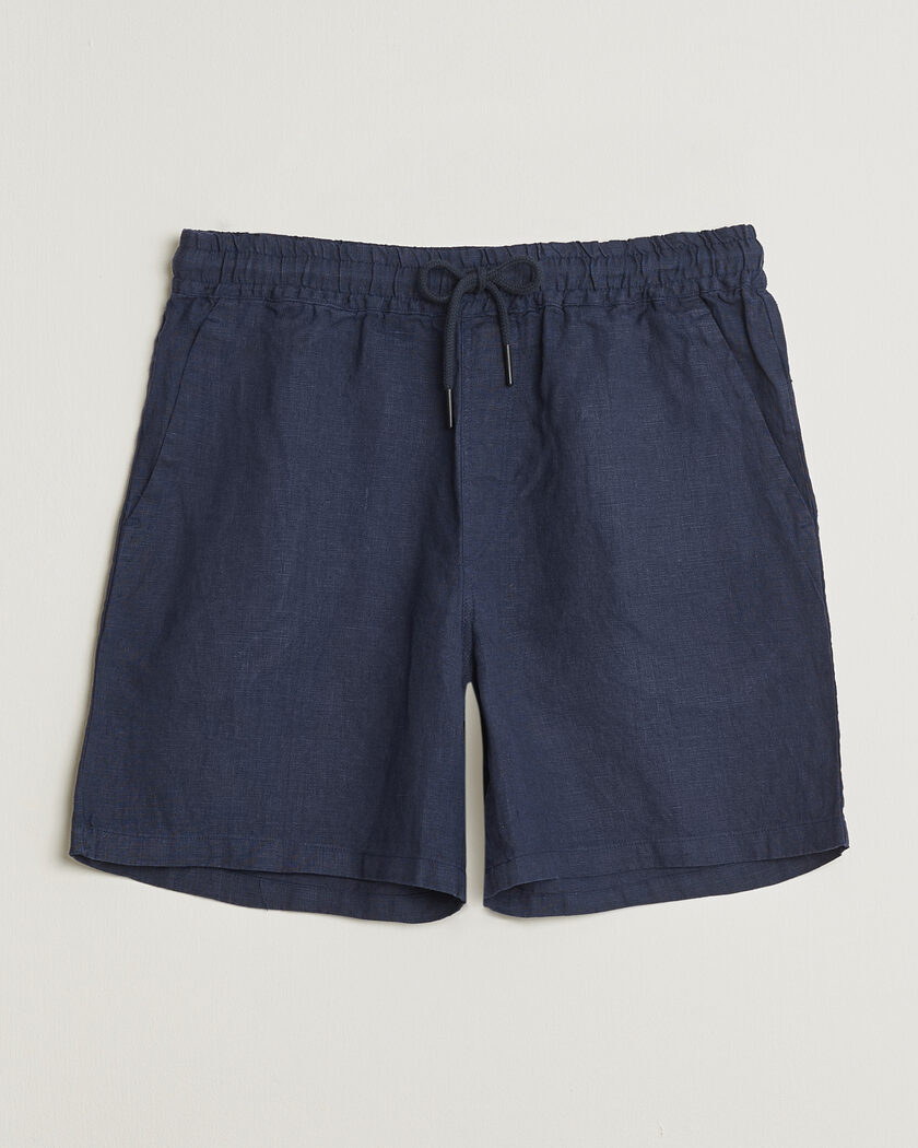OAS Porto Linen Shorts Navy – Blå