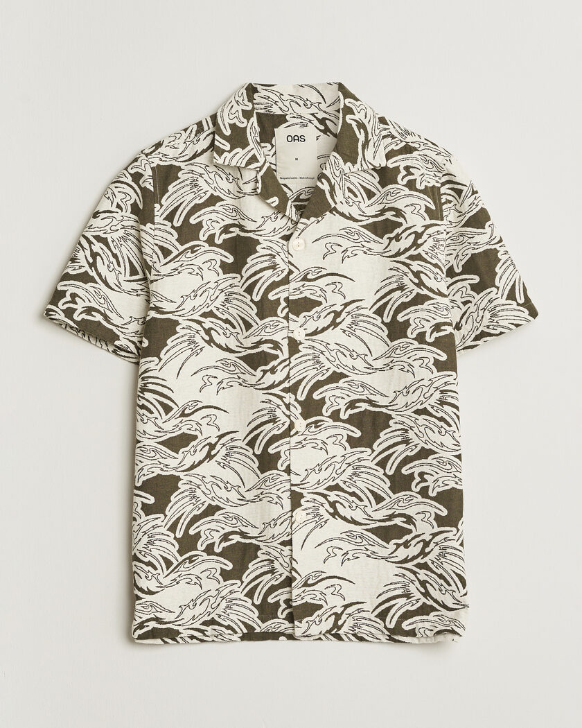 OAS Cuba Short Sleeve Shirt Rouge Ecru – Grønn