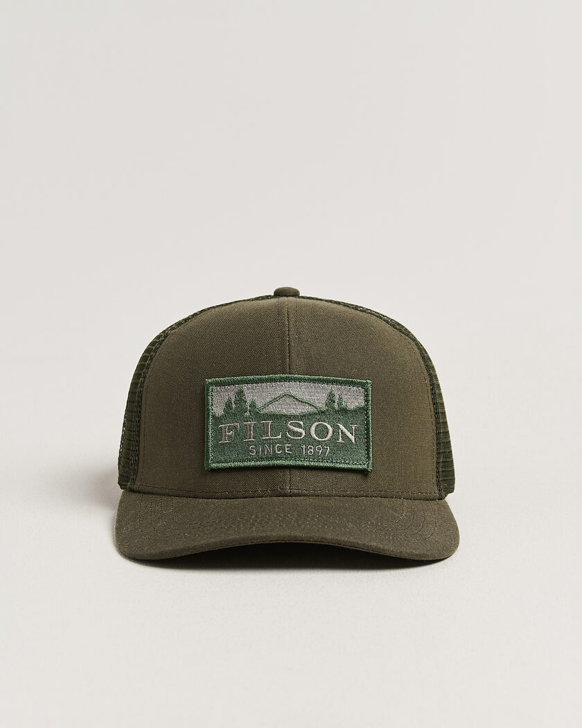 Filson Scenic Waxed Logger Mesh Cap Otter Green – Grønn
