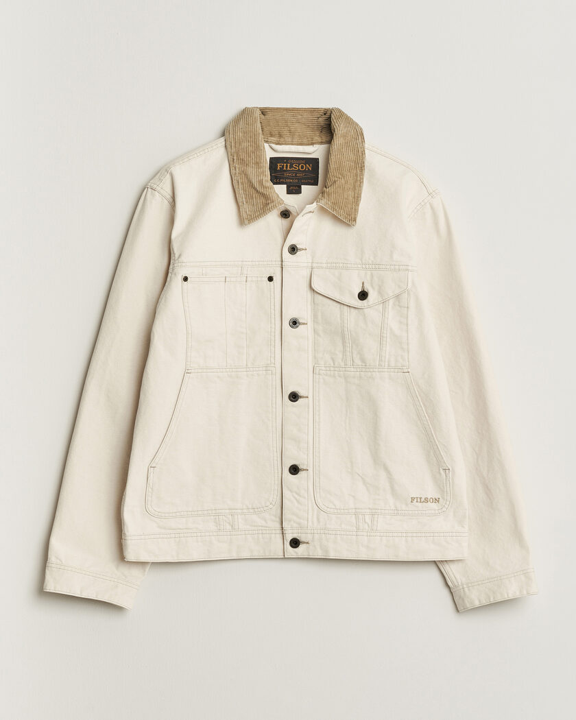 Filson Rustic Canvas Short Cruiser Natural Seed – Hvit