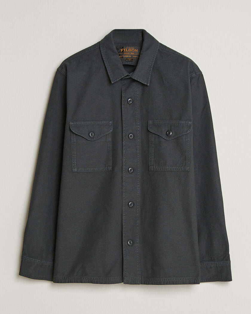 Filson Reverse Sateen Jac-Shirt Washed Black – Svart