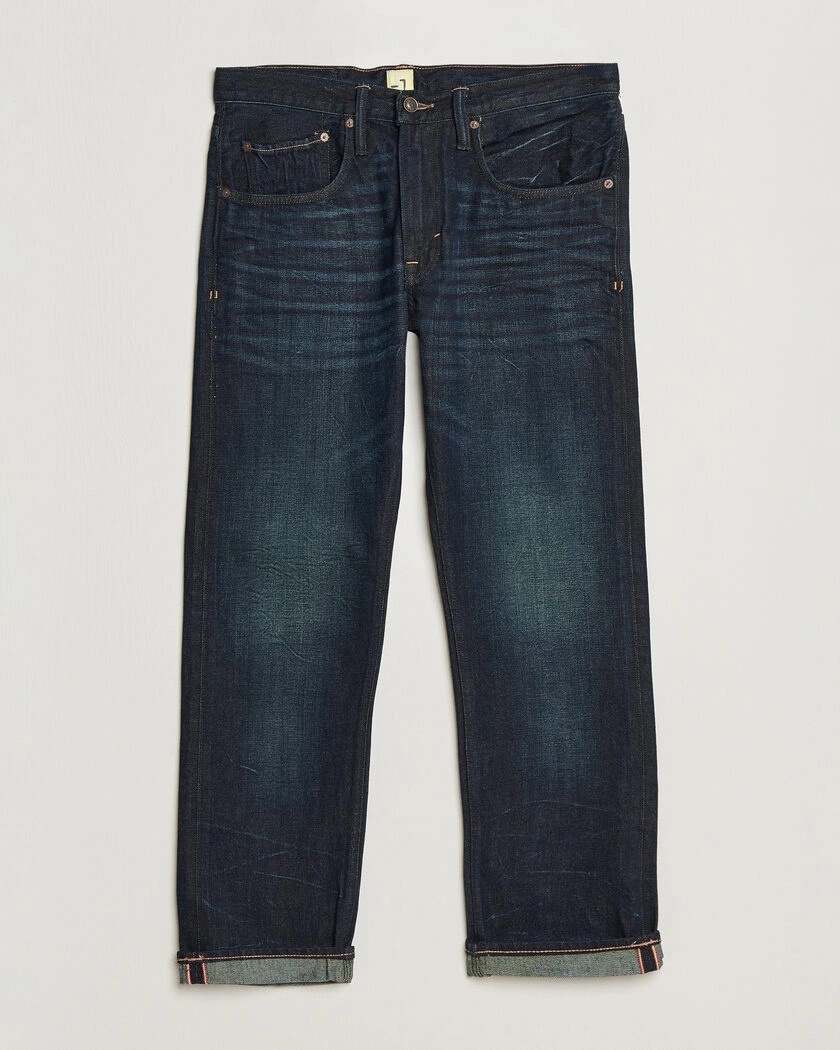 -1 Nordic Denim Regular Fit Selvedge Jeans Connoisseur Blue – Blå