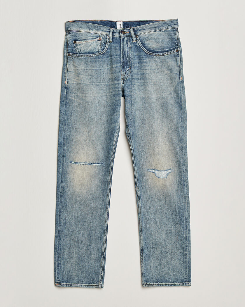 -1 Nordic Denim Regular Fit Selvedge Jeans Summer Breeze – Blå
