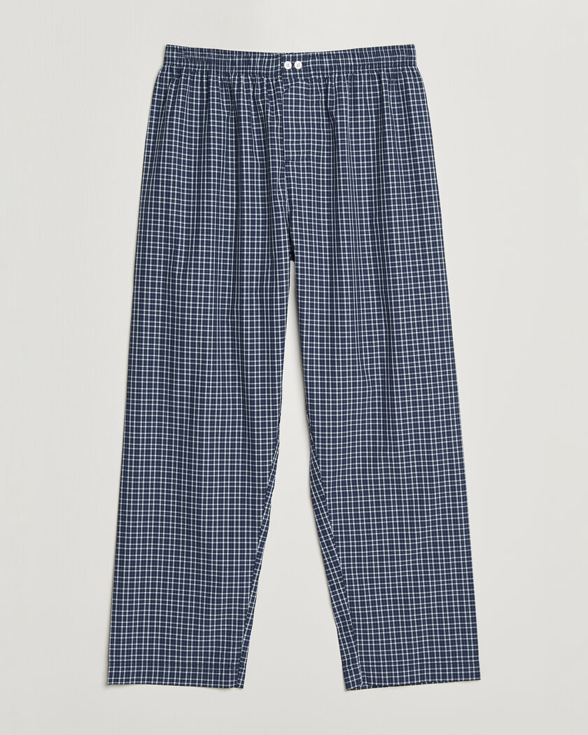 Tekla Fine Twill Pyjama Pants Lanegan Checks – Blå