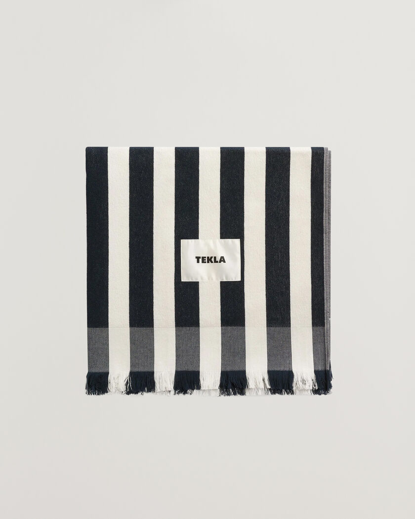 Tekla Organic Terry Beach Towel Cala Stripes – Flerfarget