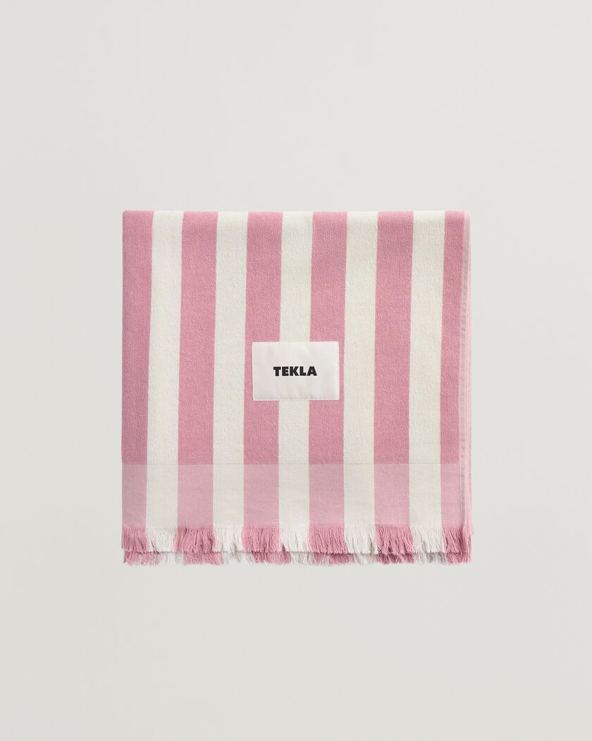 Tekla Organic Terry Beach Towel Palma Stripes – Flerfarget