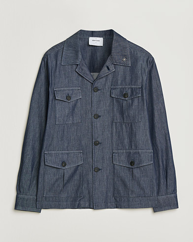 Gran Sasso Cotton Safari Jacket Navy – Blå