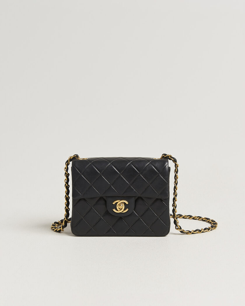 Chanel Pre-Owned Classic Mini Single Flap Square Bag Black – Svart