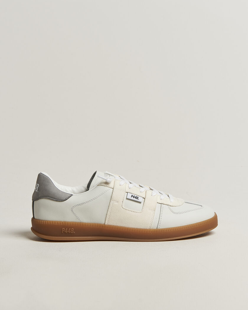 P448 Monza Leather/Suede Sneaker White – Hvit