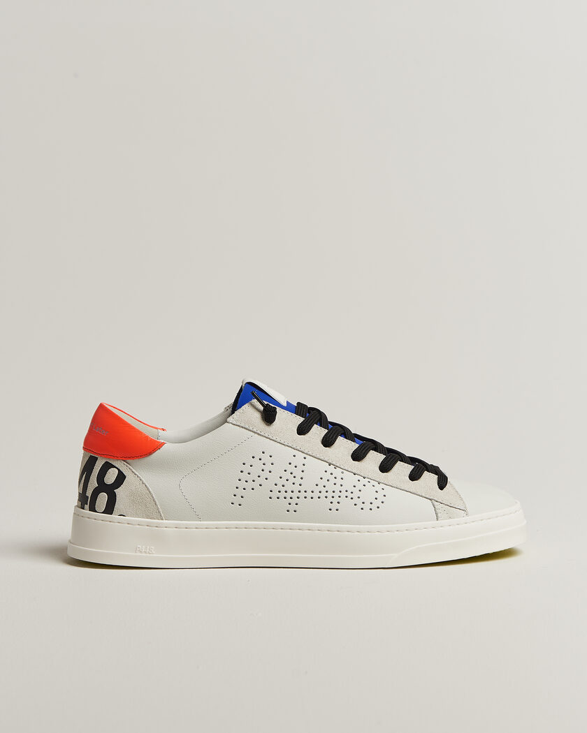 P448 Jack Leather Sneaker Grey/Orange – Flerfarget