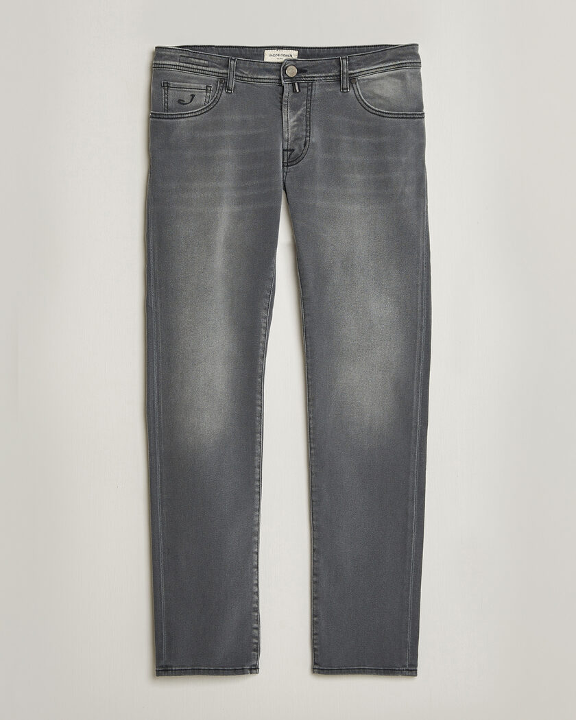 Jacob Cohën Nick Slim Fit Power Stretch Jeans Light Black Wash – Svart