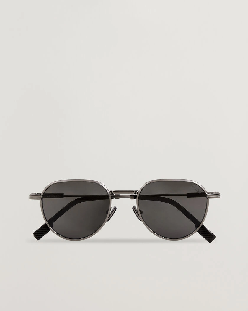 Zegna EZ0297 Sunglasses Gunmetal – Svart