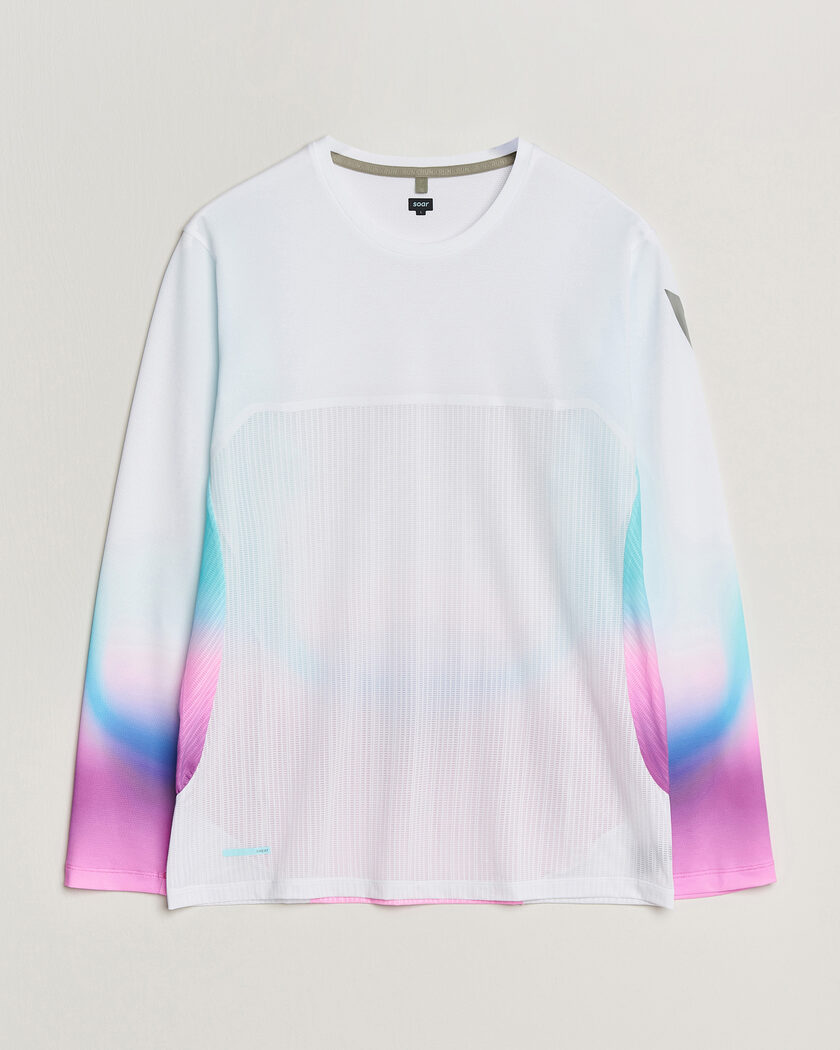 SOAR Running Hot Weather Long Sleeve Tee White/Blue – Flerfarget