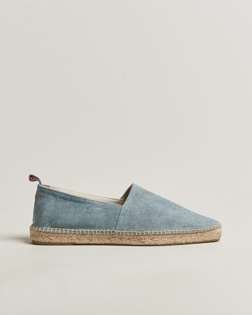 Castañer Pablo Washed Canvas Espadrilles Acqua – Blå