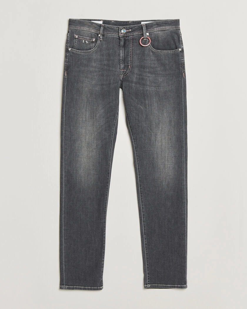 Tramarossa Michelangelo Contrast Seam Stretch Jeans Dark Grey – Grå