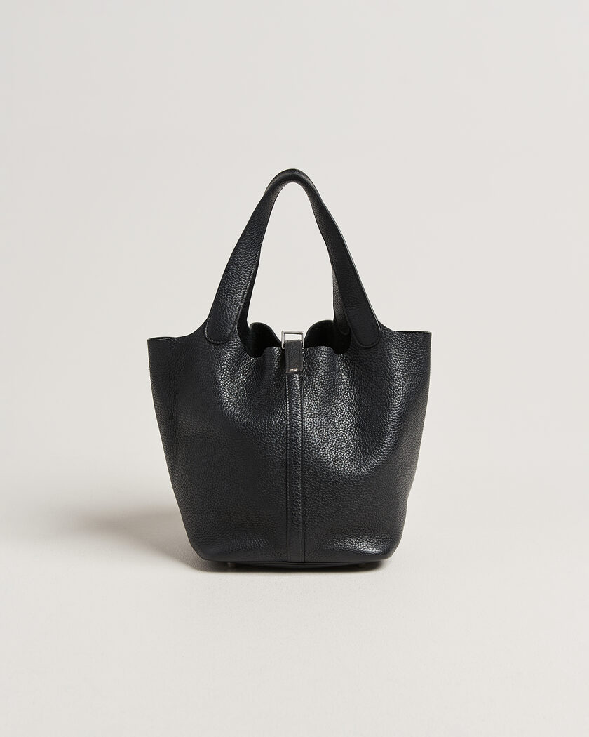 Hermès Pre-Owned Picotin Lock 22 Taurillon Clemence Leather Black – Svart