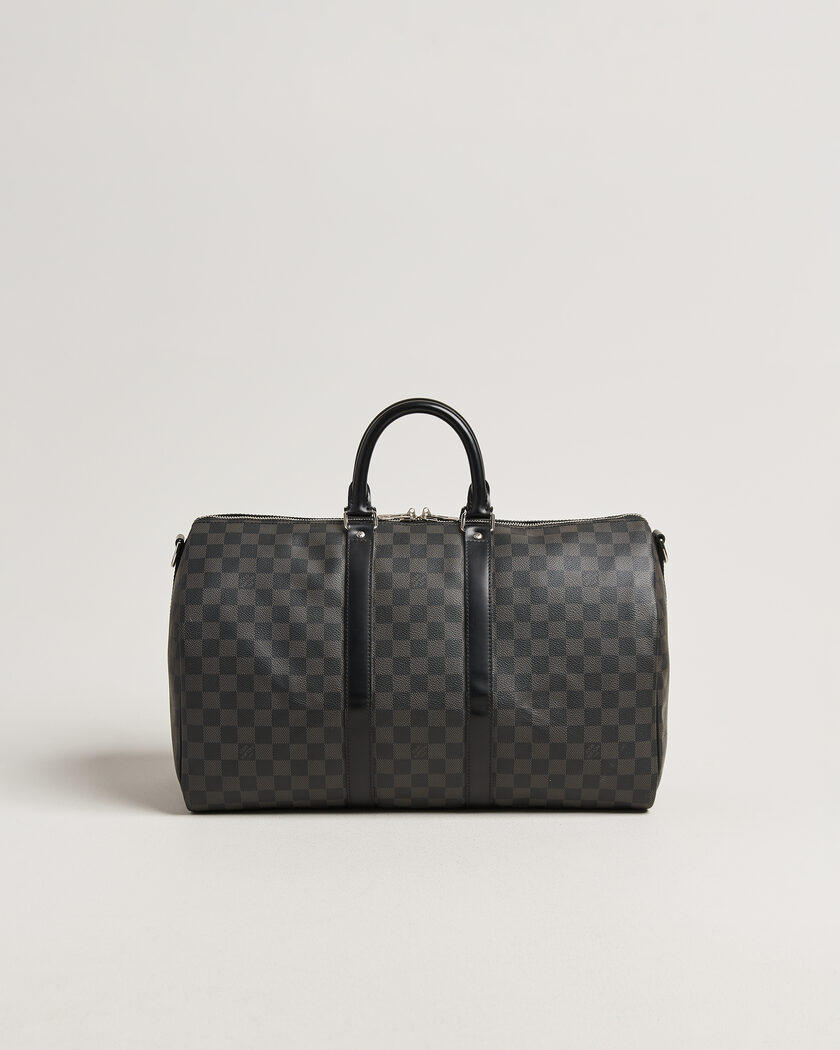 Louis Vuitton Pre-Owned Keepall Bandouliére 45 Damier Graphite – Grå