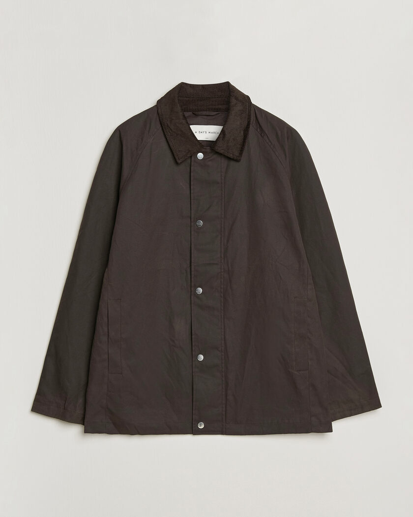 A Day's March Limestone Waxed Jacket Dark Brown – Brun