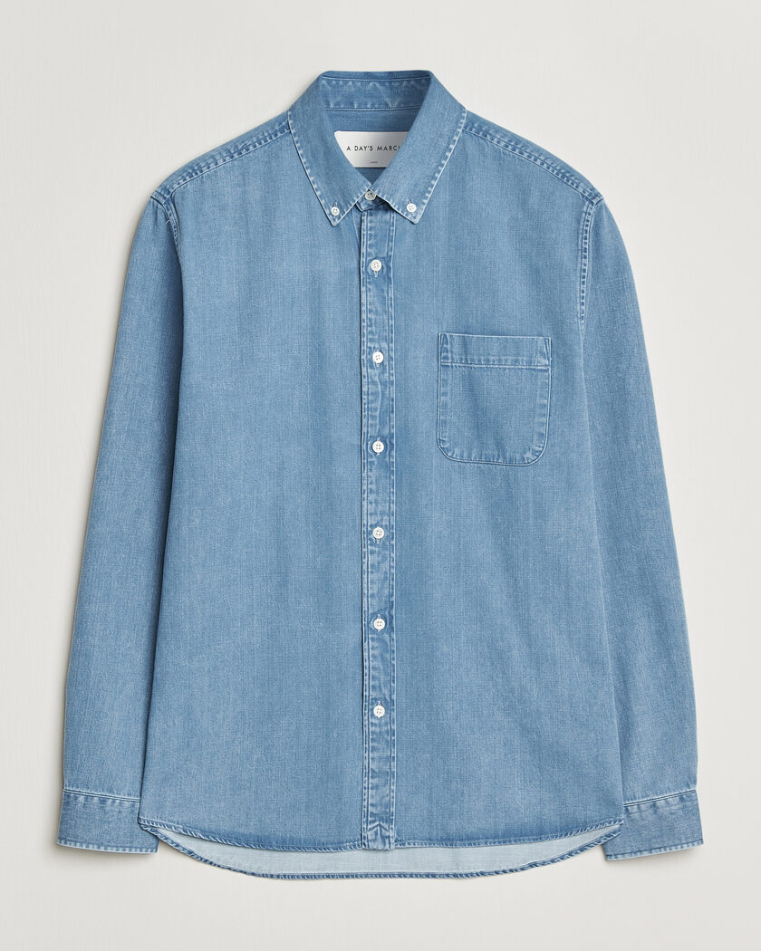 A Day's March Original Denim Shirt Light Blue – Blå
