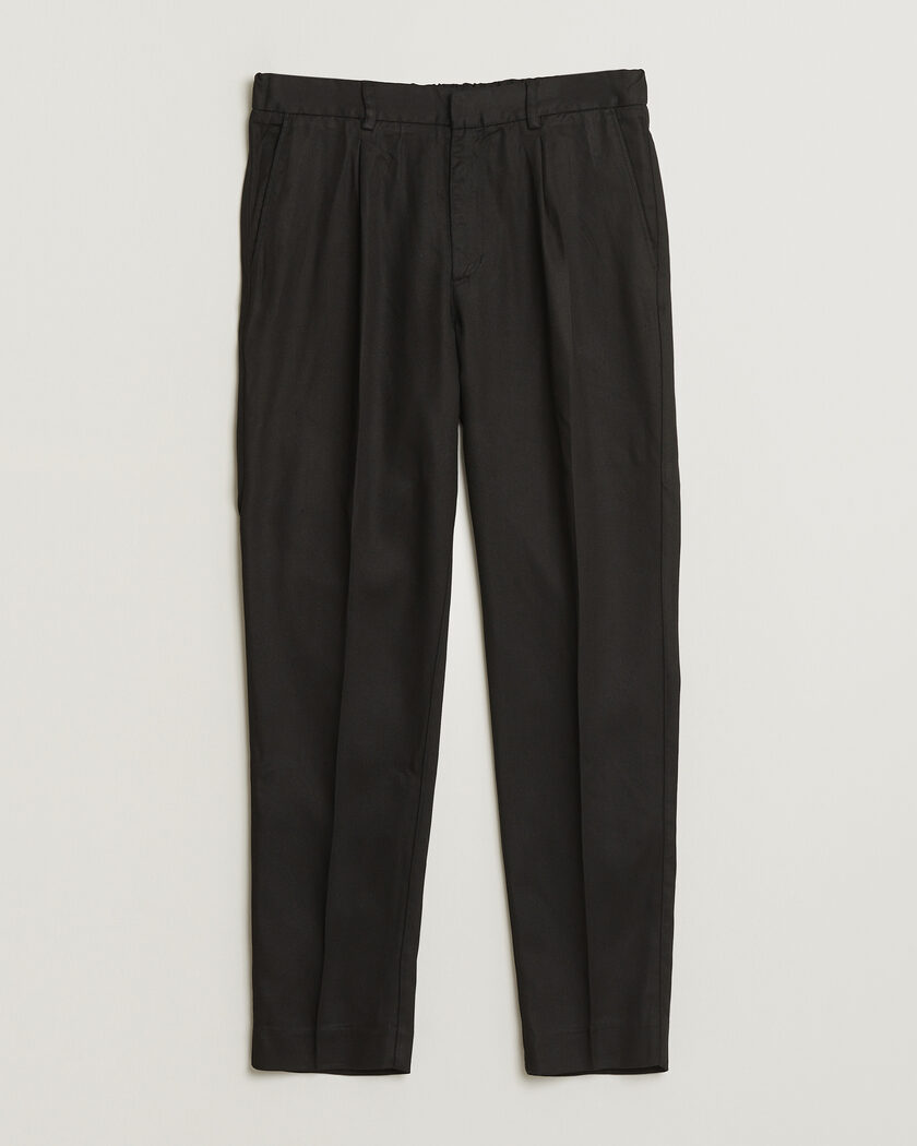 A Day's March Smart Lyocell Trousers Black – Svart