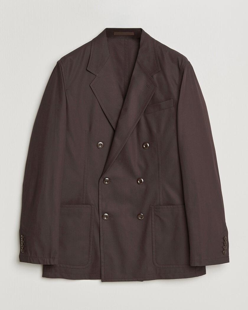 Filippa K Reese Cotton Double Breasted Blazer Dark Chocolate – Brun