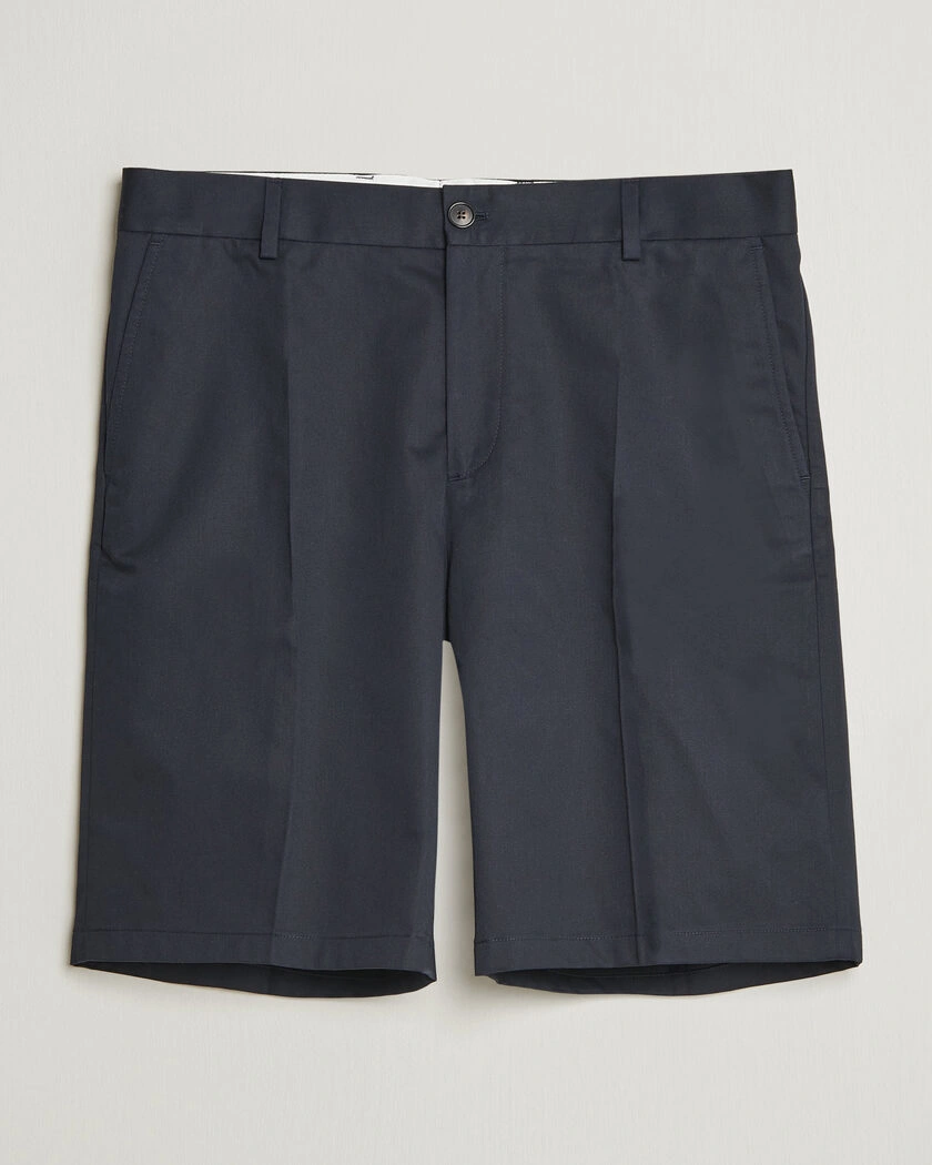 Filippa K Tailored Cotton Chino Shorts Navy – Blå