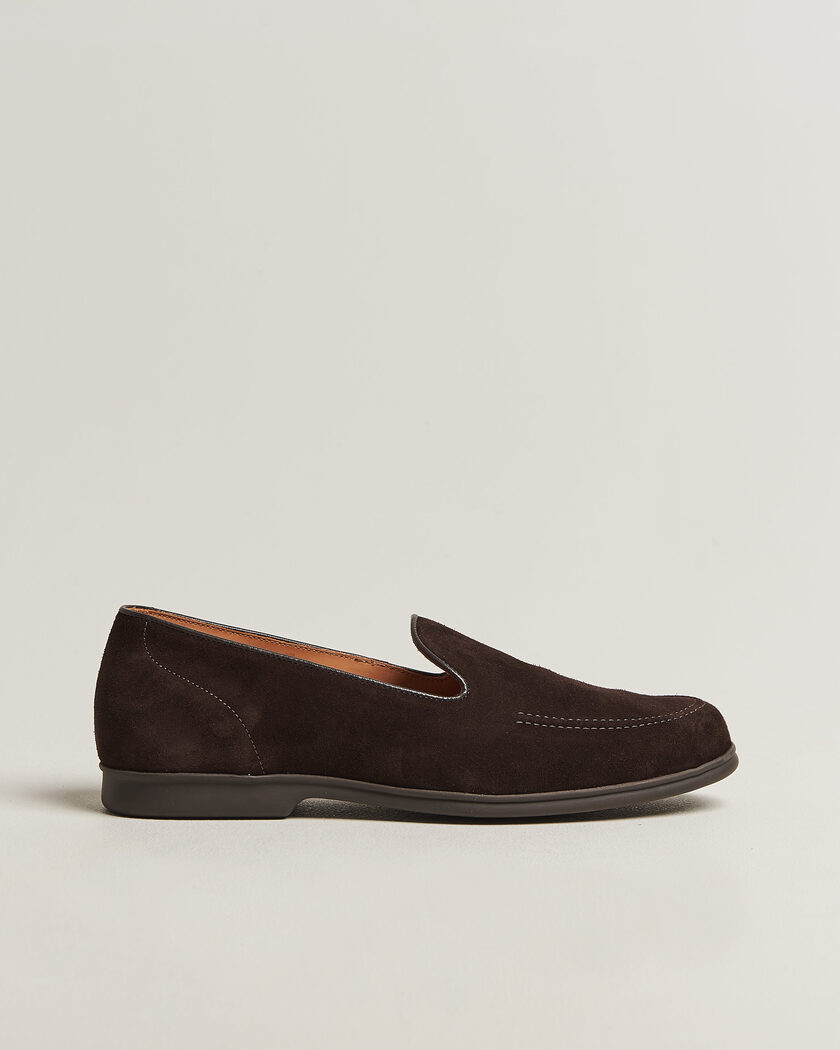 Myrqvist Brännö II Loafers Dark Brown Suede – Brun