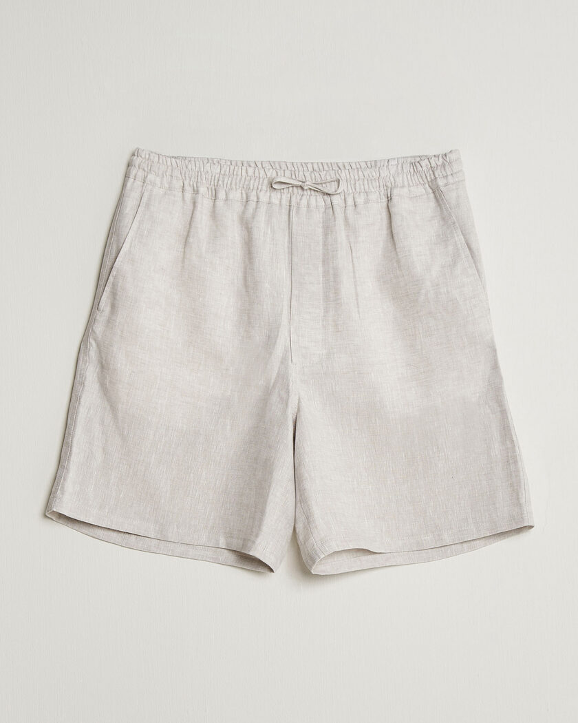 J.Lindeberg Joff Linen Drawstring Shorts Moonbeam – Beige