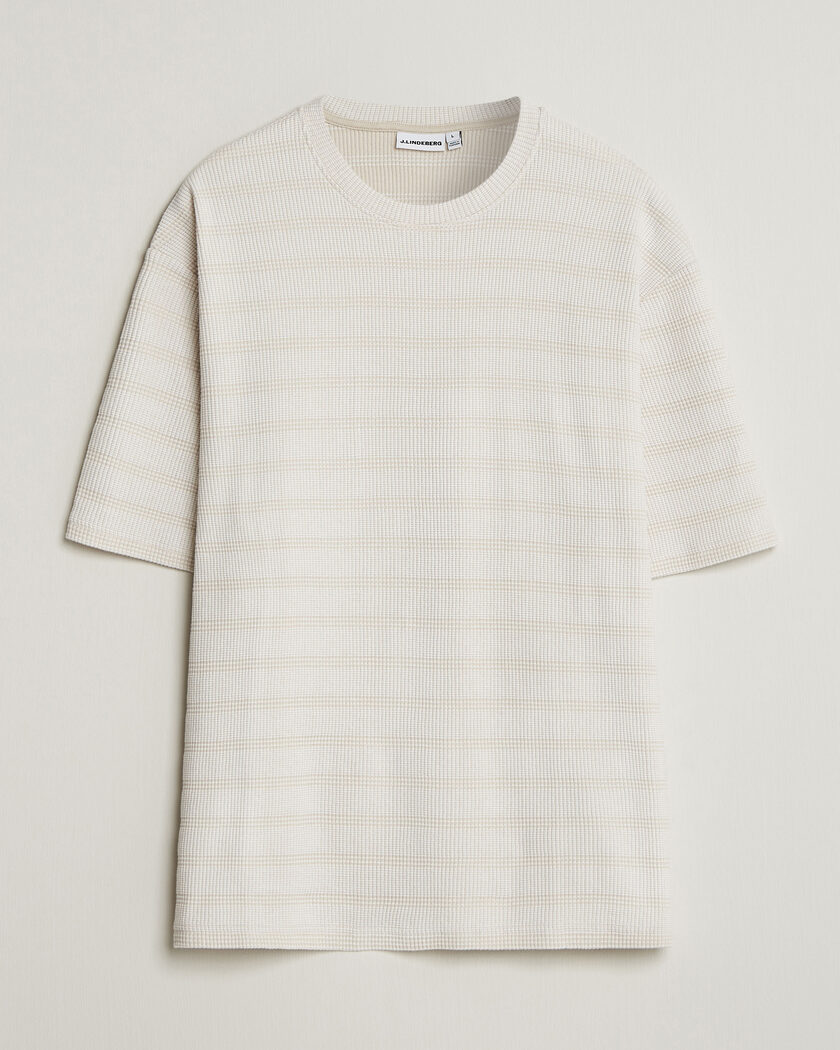 J.Lindeberg Jose Jacquard T-Shirt Moonbeam – Beige