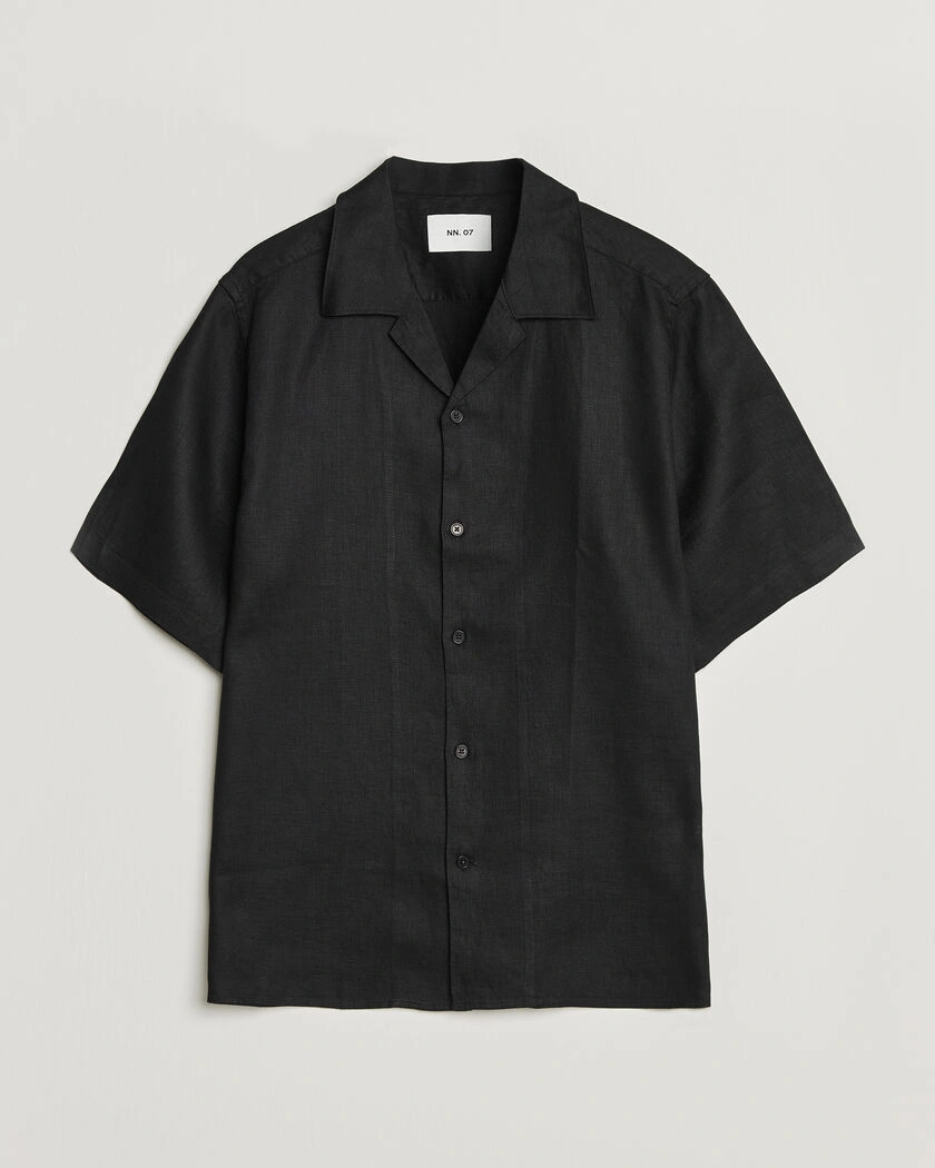 NN07 Julio Linen Resort Shirt Black – Svart