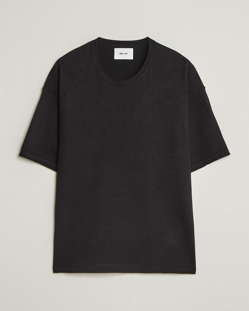 NN07 Ryan Cotton/Linen T-Shirt Black – Svart
