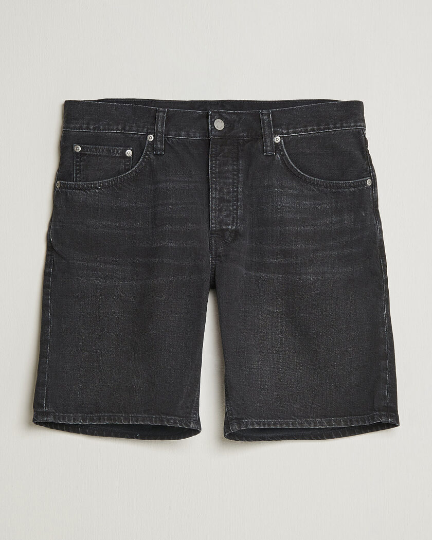 Nudie Jeans Seth Denim Shorts Dune Black - Svart - Jeansshorts - Størrelse: W29