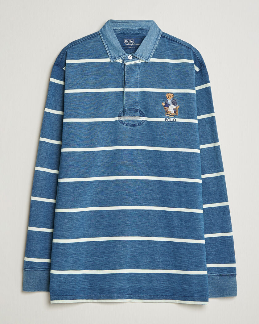 Polo Ralph Lauren Striped Indigo Rugby Newport Bear – Blå
