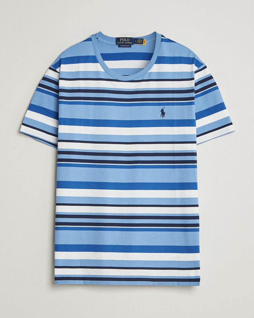 Polo Ralph Lauren Crew Neck Striped T-shirt Bristol Blue Multi – Flerfarget
