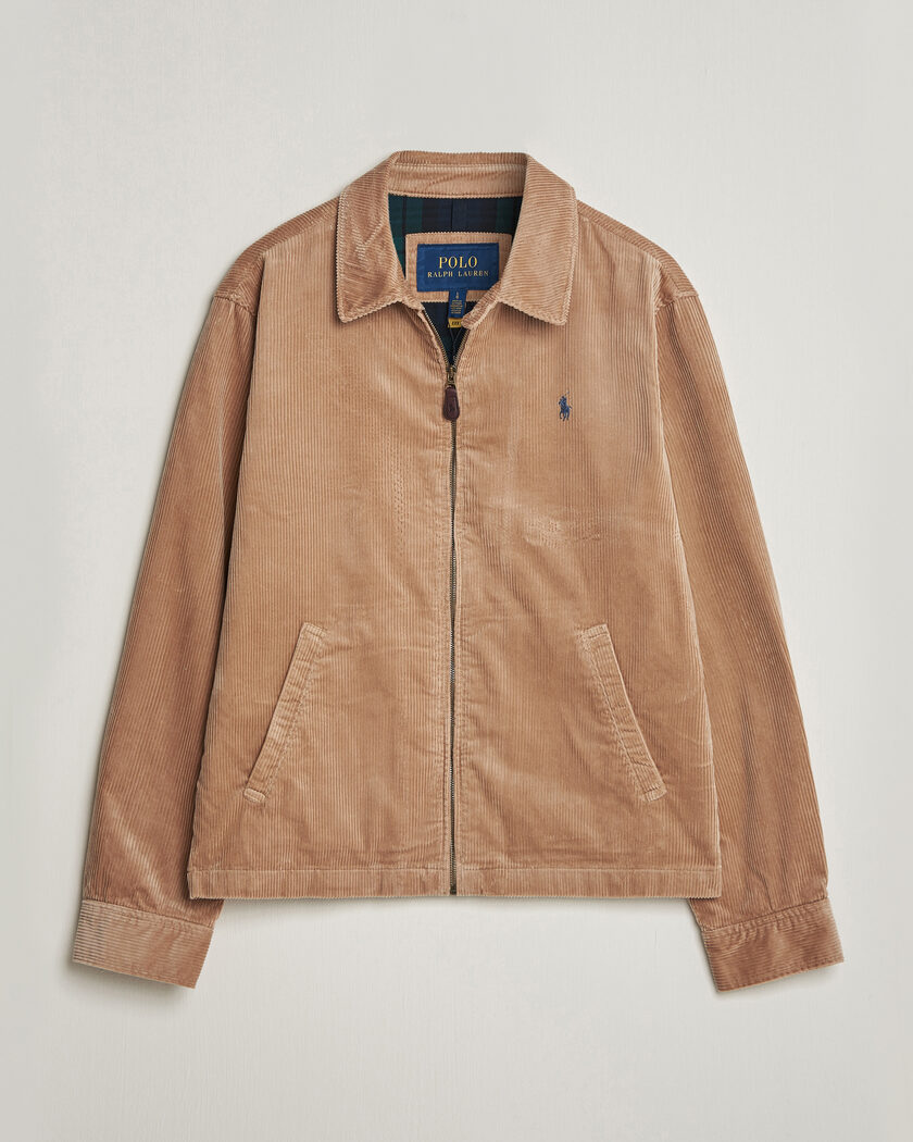 Polo Ralph Lauren Wale Corduroy Windbreaker Vintage Khaki – Brun