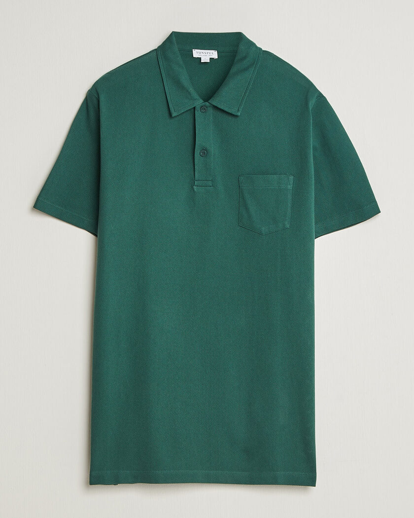 Sunspel Riviera Polo Shirt Forest Green – Grønn