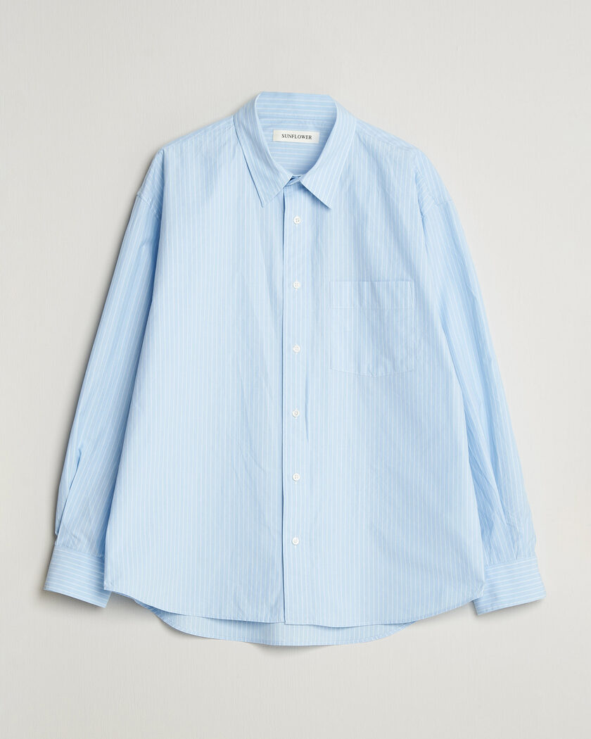 Sunflower New Base Shirt Light Blue Stripe – Blå