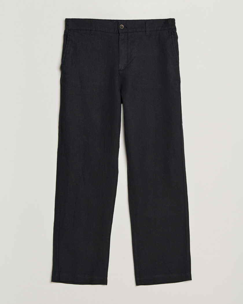 LES DEUX Linen Comfort Suit Pants Black – Svart