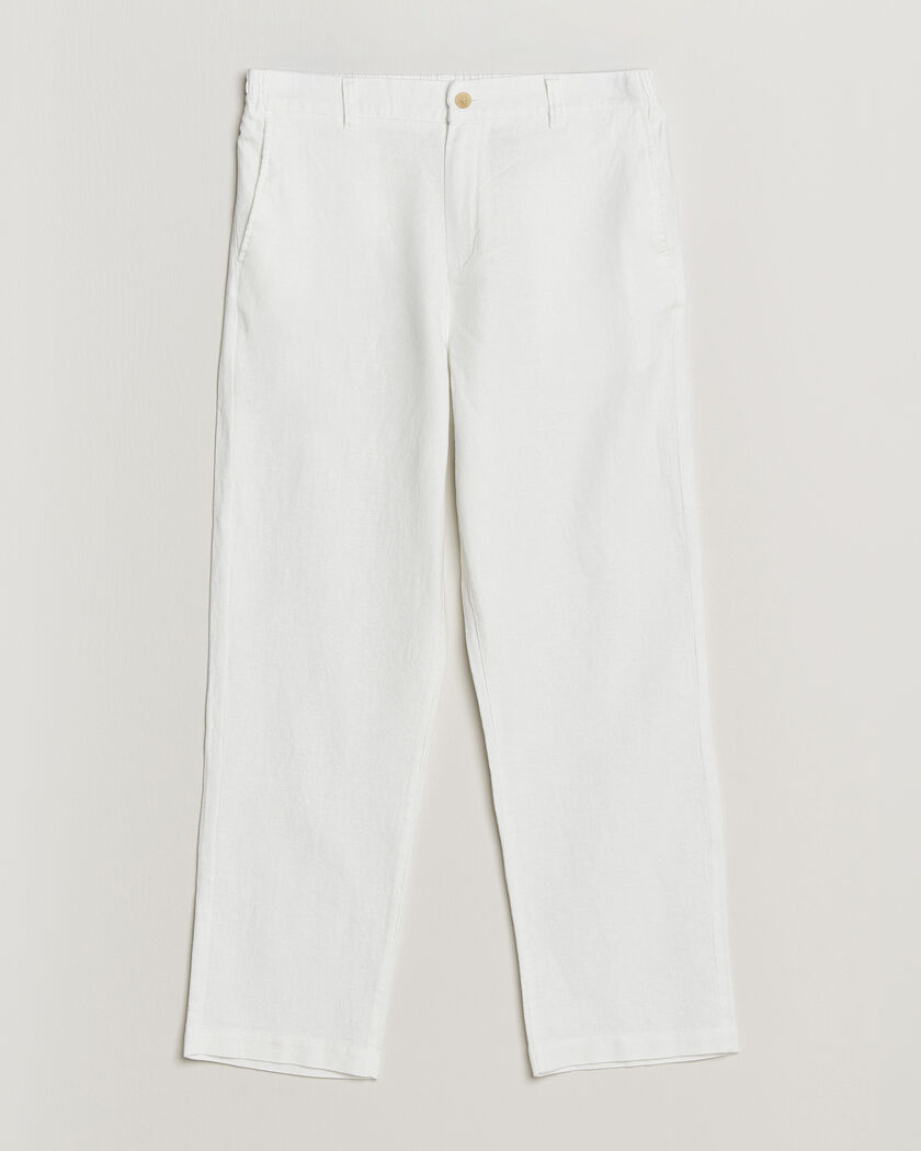 LES DEUX Linen Comfort Suit Pants White – Hvit
