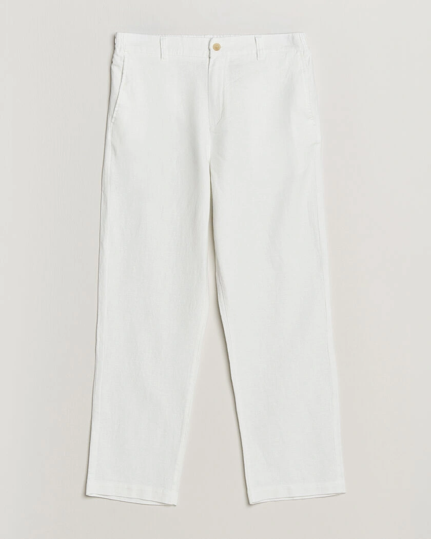 LES DEUX Linen Comfort Suit Pants White – Hvit