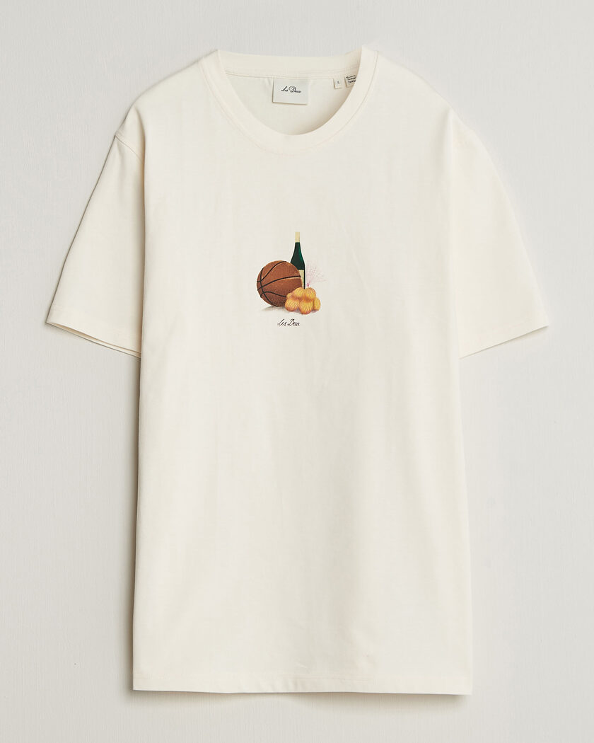 LES DEUX Lemons Printed T-Shirt Eggnog White – Hvit