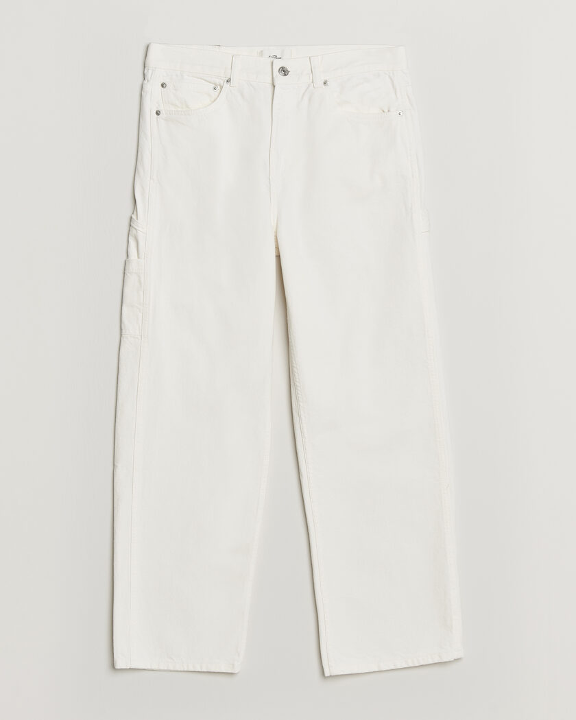 LES DEUX Carpenter Jeans Light Ivory – Hvit