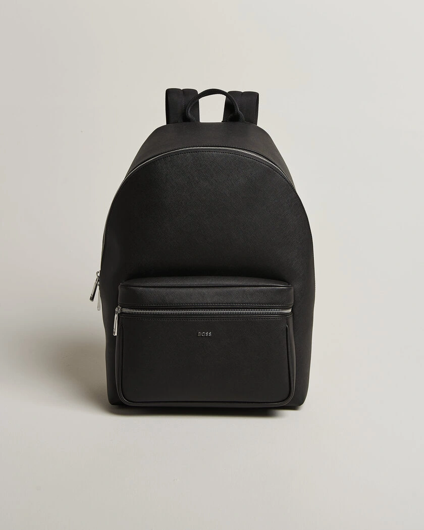 BOSS BLACK Northon Leather Backpack Black – Svart
